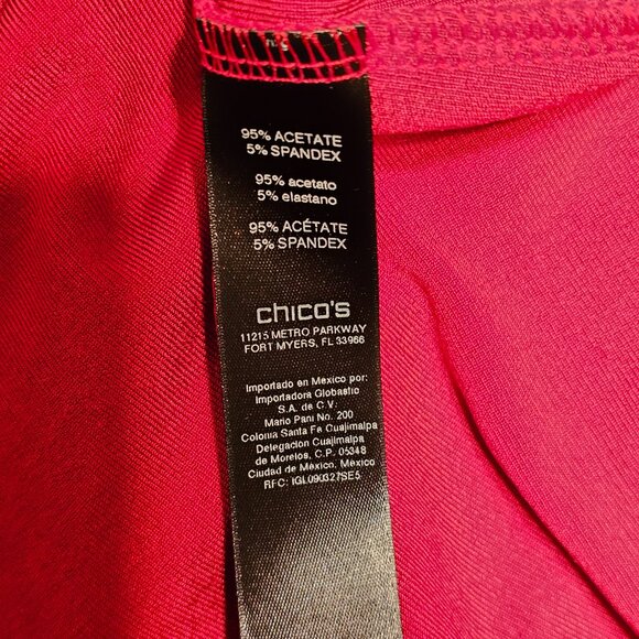 #184 NEW Chicos Size 3 Travelers Classic Side-Slit Jacket in Enamel Red - Picture 9 of 9